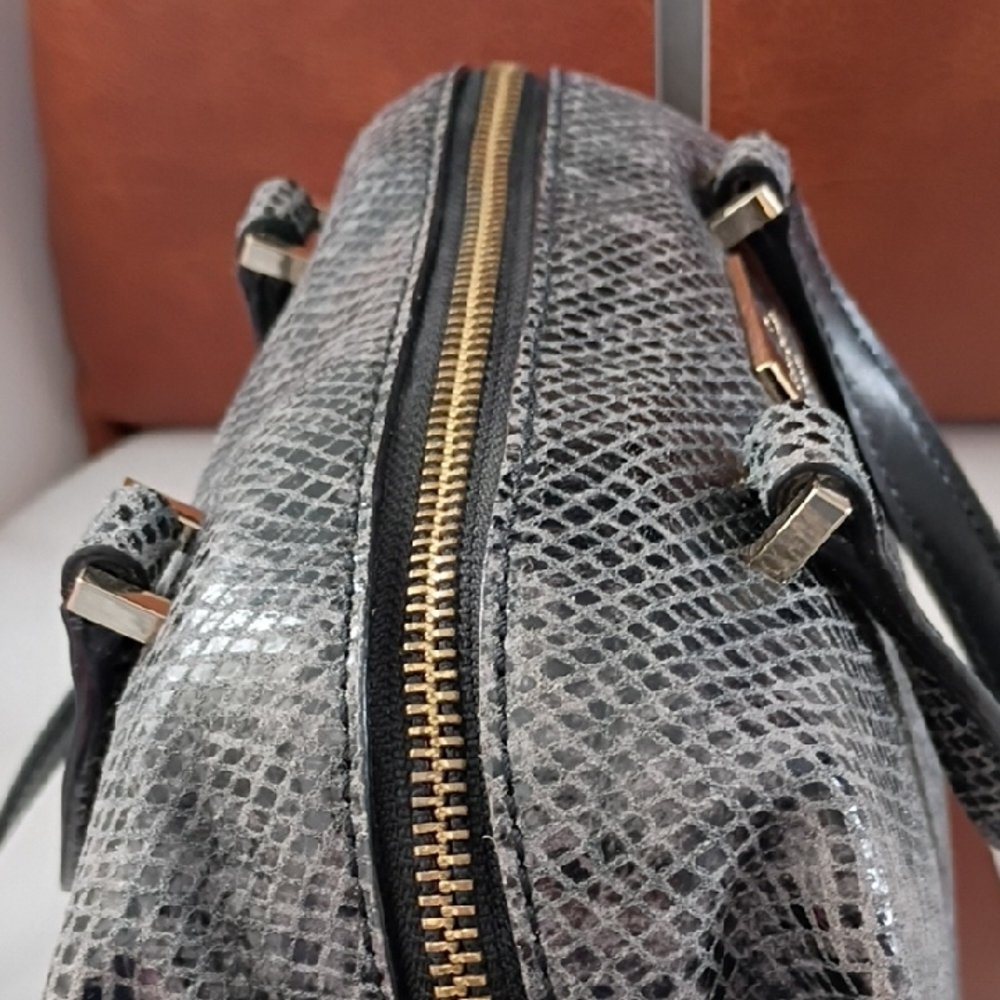 Kate Spade Gray Snake Print Mini Mira Parliament Satchel *NWOT* - Picture 5 of 11